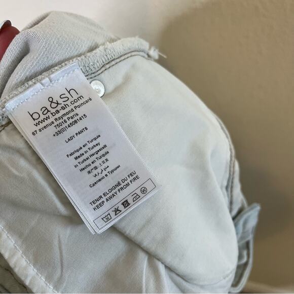 BA&SH Lady Pants Jeans Washed Out Slouchy Straight Light Wash Women’s Size 1 / S - Picture 7 of 9
